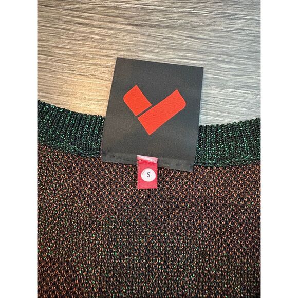 NWOT Happy Sheep Metallic Animal Print Knit Sweater Top Size Small - Picture 8 of 8